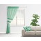 Zig Zag Sheer Curtain With Window and Rod - in Room Matching Pillow