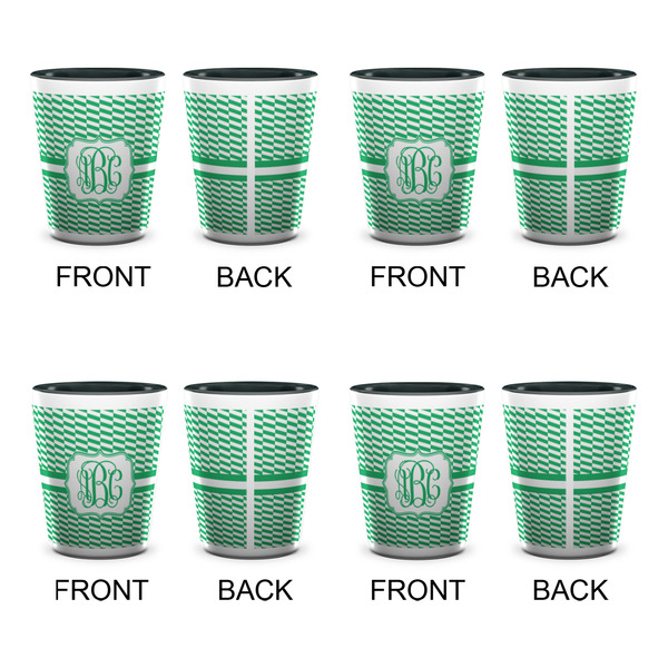 Zig Zag Shot Glassess - Two Tone - Set of 4 - APPROVAL