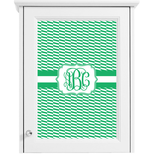 Zig Zag Single White Cabinet Decal