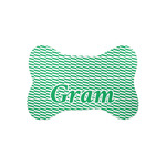 Zig Zag Bone Shaped Dog Food Mat (Small) (Personalized)