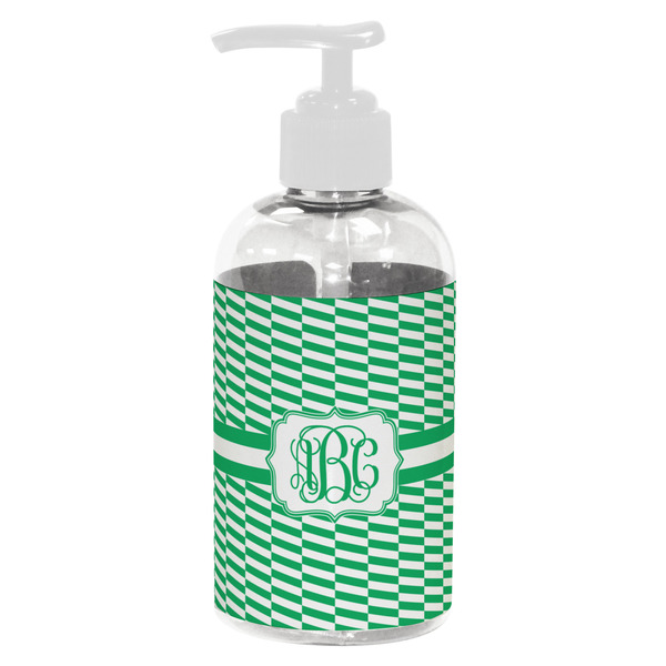 Custom Zig Zag Plastic Soap / Lotion Dispenser (8 oz - Small - White) (Personalized)