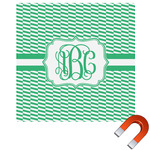 Zig Zag Square Car Magnet - 10" (Personalized)