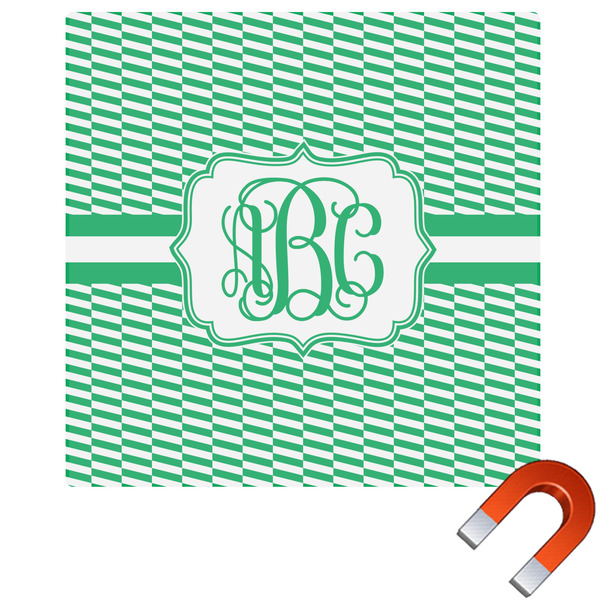 Custom Zig Zag Square Car Magnet - 6" (Personalized)