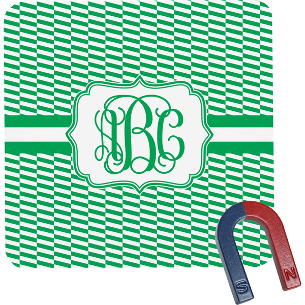 Custom Zig Zag Square Fridge Magnet (Personalized)