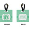 Zig Zag Square Luggage Tag (Front + Back)