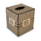 Zig Zag Wood Tissue Box Cover (Personalized)