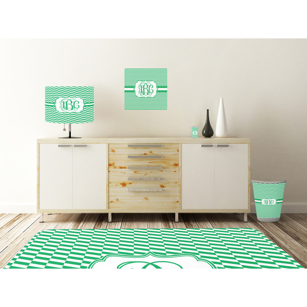 Zig Zag Square Wall Decal Wooden Desk