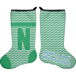 Zig Zag Holiday Stocking - Double-Sided - Neoprene (Personalized)