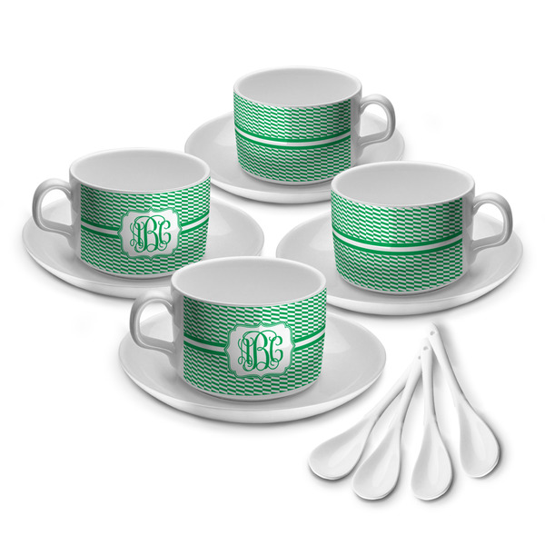 Custom Zig Zag Tea Cup - Set of 4 (Personalized)