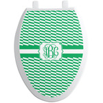 Zig Zag Toilet Seat Decal - Elongated (Personalized)