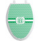 Zig Zag Toilet Seat Decal - Elongated (Personalized)