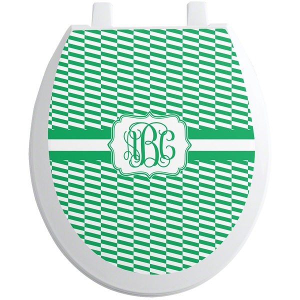 Custom Zig Zag Toilet Seat Decal (Personalized)