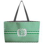 Zig Zag Beach Totes Bag - w/ Black Handles (Personalized)