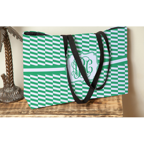 Zig Zag Tote w/Black Handles - Lifestyle View