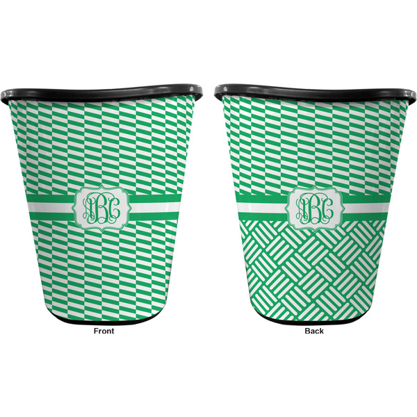 Zig Zag Trash Can Black - Front and Back - Apvl