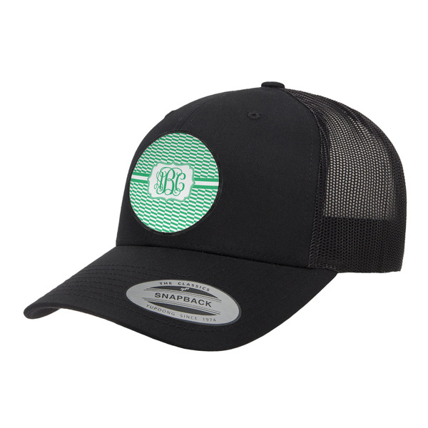 Custom Zig Zag Trucker Hat - Black (Personalized)