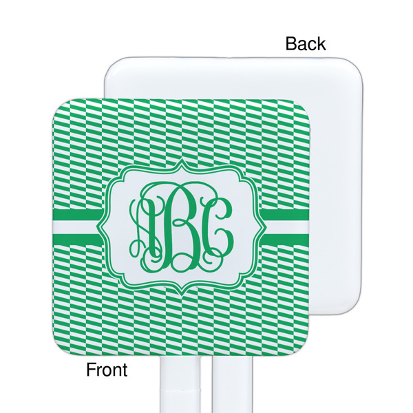 Zig Zag White Plastic Stir Stick - Single Sided - Square - Approval