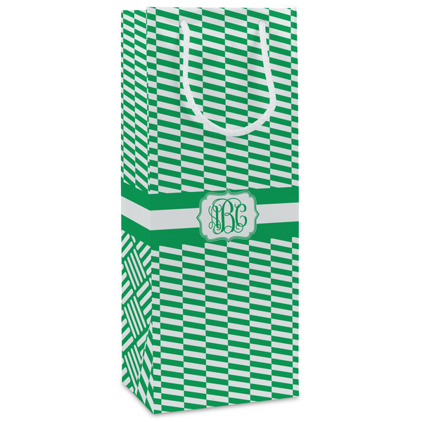 Custom Zig Zag Wine Gift Bags - Gloss (Personalized)