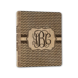Zig Zag Wood 3-Ring Binder - 1" Half-Letter Size (Personalized)