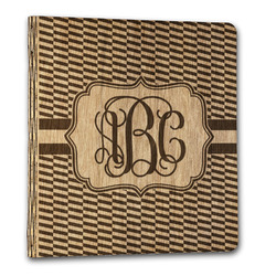 Zig Zag Wood 3-Ring Binder - 1" Letter Size (Personalized)