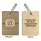 Zig Zag Wood Luggage Tags - Rectangle - Approval