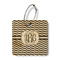 Zig Zag Wood Luggage Tags - Square - Front/Main