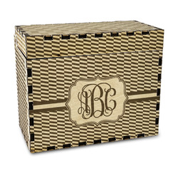 Zig Zag Wood Recipe Box - Laser Engraved (Personalized)