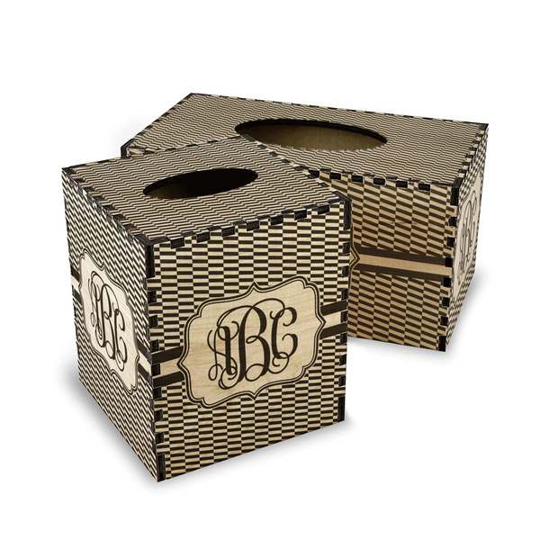 Zig Zag Wood Tissue Box Covers - Parent/Main