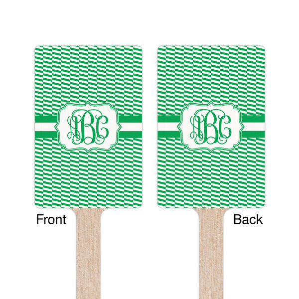 Zig Zag Wooden 6.25" Stir Stick - Rectangular - Double Sided - Front & Back