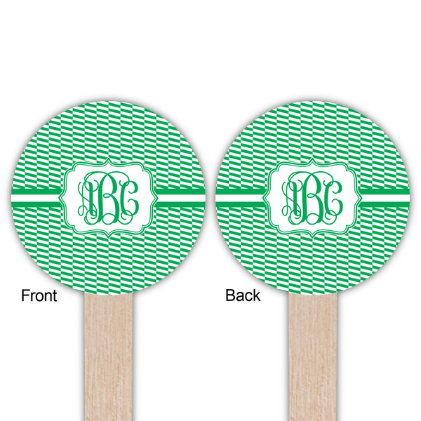 Zig Zag Wooden 6" Food Pick - Round - Double Sided - Front & Back