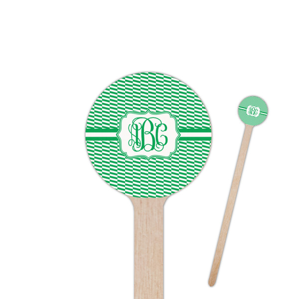 Custom Zig Zag 7.5" Round Wooden Stir Sticks - Double Sided (Personalized)