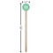 Zig Zag Wooden 7.5" Stir Stick - Round - Dimensions