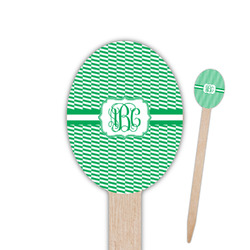 Zig Zag Oval Wooden Food Picks (Personalized)