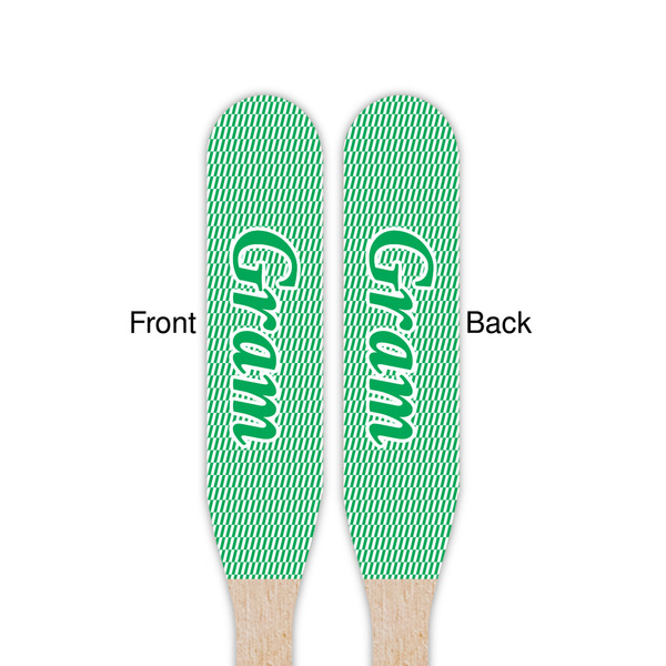 Zig Zag Wooden Food Pick - Paddle - Double Sided - Front & Back