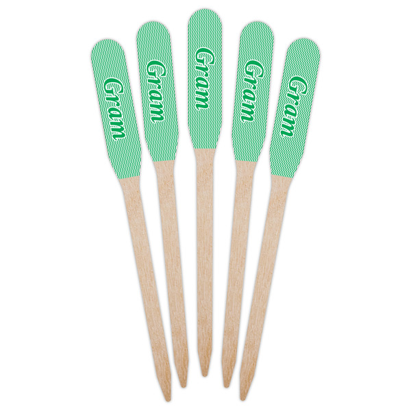 Zig Zag Wooden Food Pick - Paddle - Fan View