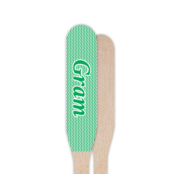 Zig Zag Wooden Food Pick - Paddle - Single Sided - Front & Back