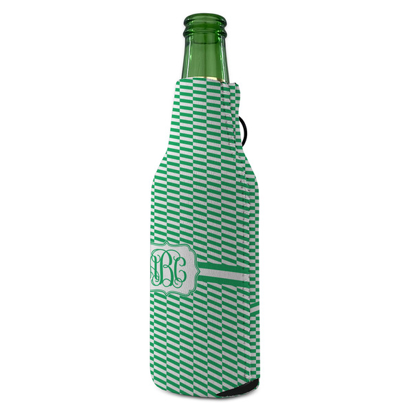 Zig Zag Zipper Bottle Cooler - ANGLE (bottle)