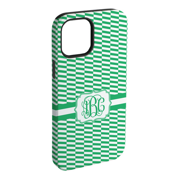 Custom Zig Zag iPhone Case - Rubber Lined - iPhone 15 Plus (Personalized)