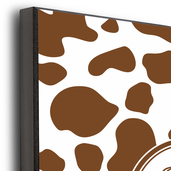 Cow Print 11x14 Wood Print - Closeup