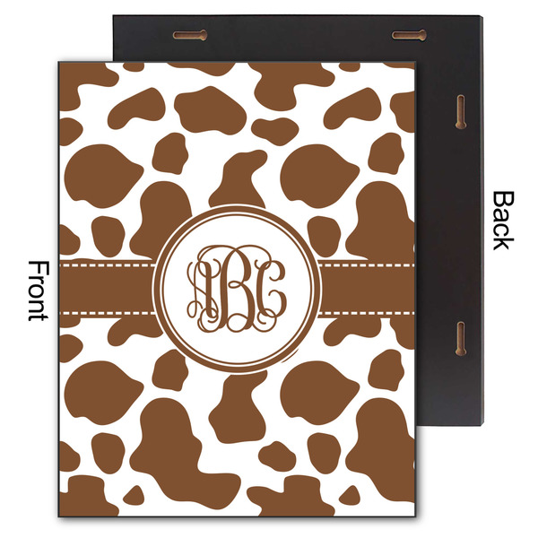 Cow Print 11x14 Wood Print - Front & Back View