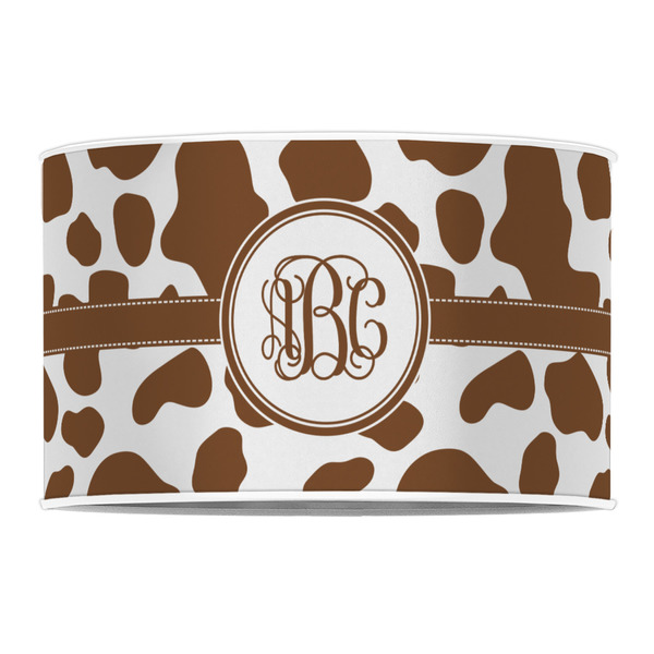 Cow Print 12" Drum Lampshade - FRONT (Poly Film)