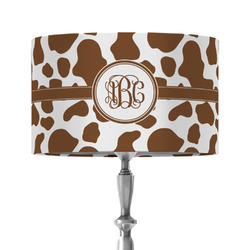 Cow Print 12" Drum Lamp Shade - Fabric (Personalized)