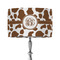 Cow Print 12" Drum Lampshade - ON STAND (Fabric)