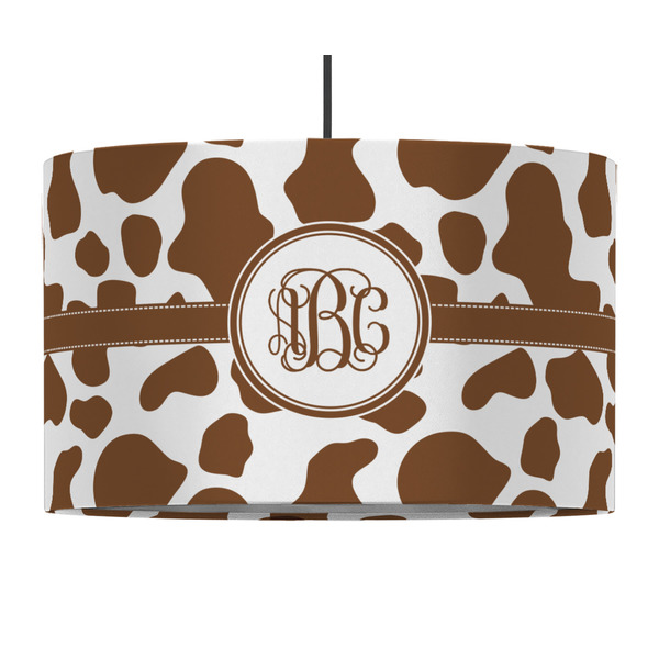 Cow Print 12" Drum Lampshade - PENDANT (Fabric)