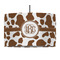 Cow Print 12" Drum Pendant Lamp - Fabric (Personalized)