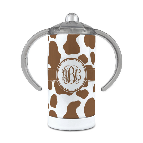 Custom Cow Print 12 oz Stainless Steel Sippy Cup (Personalized)