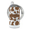 Cow Print 12 oz Stainless Steel Sippy Cups - FULL (back angle)