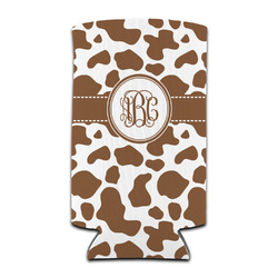 Cow Print Can Cooler (tall 12 oz) (Personalized)