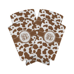 Cow Print Can Cooler (tall 12 oz) - Set of 4 (Personalized)
