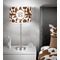 Cow Print 13 inch drum lamp shade - in room